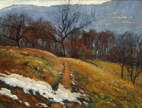 Letzter Schnee Oil Painting by Ferdinand Barth