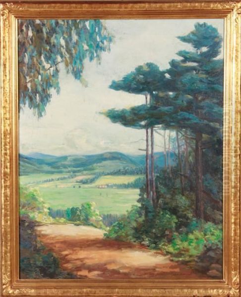 View Of Pastures Oil Painting by Mary Horton Adriance