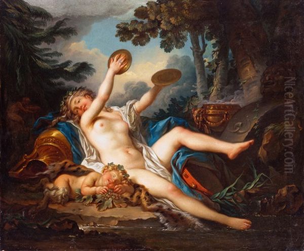 Bacchante Oil Painting by Jean-Simon Barthelemy