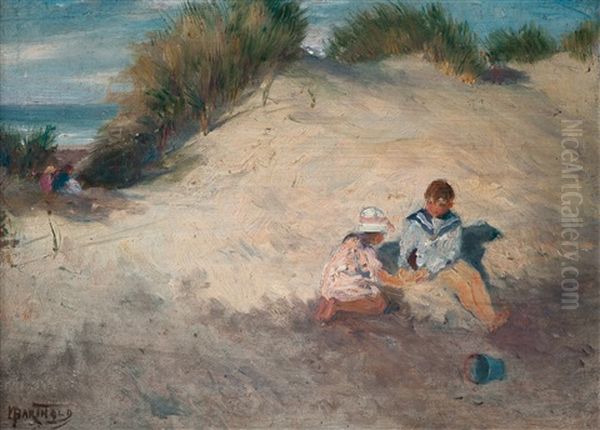 Ninos En Las Dunas Oil Painting by Manuel Barthold