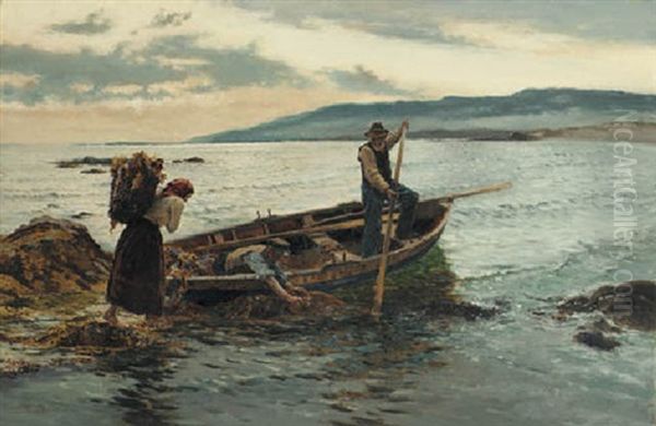 Sea Wrack Oil Painting by William H. Bartlett