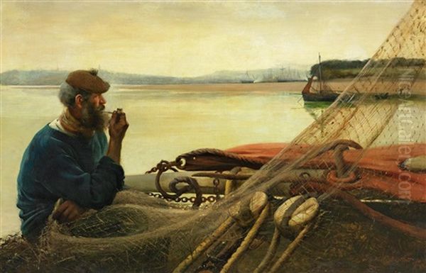 Fischer Im Boot Oil Painting by William Henry Bartlett