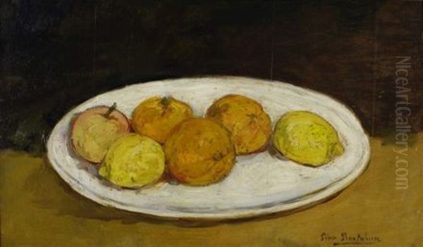 Aranci E Limoni Oil Painting by Giovanni Bartolena