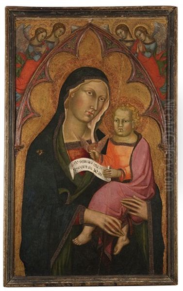 Madonna Col Bambino E Angeli Oil Painting by  Bartolo di Fredi