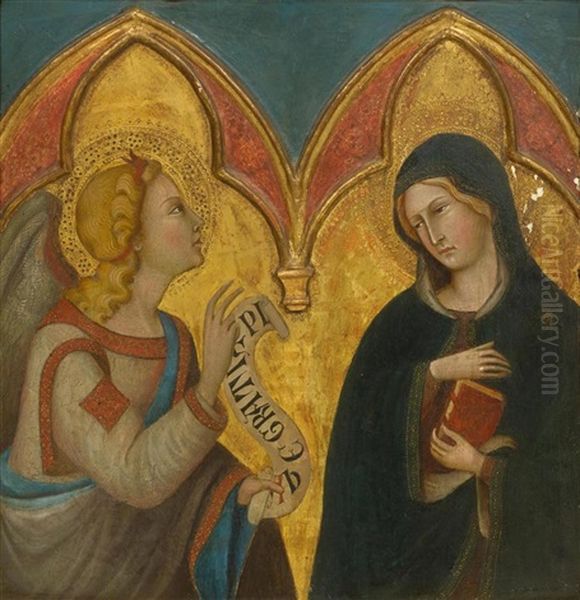 The Annunciation Oil Painting by  Bartolo di Fredi