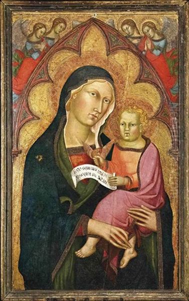 Madonna Col Bambino Oil Painting by  Bartolo di Fredi