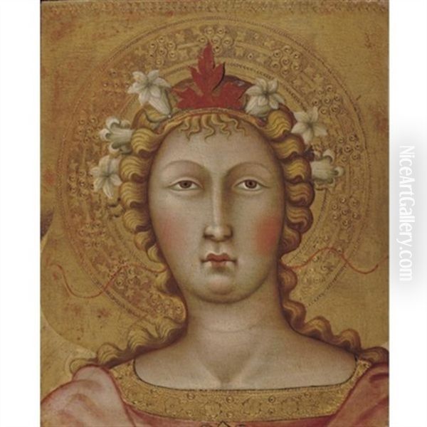 Head Of An Angel Oil Painting by  Bartolo di Fredi