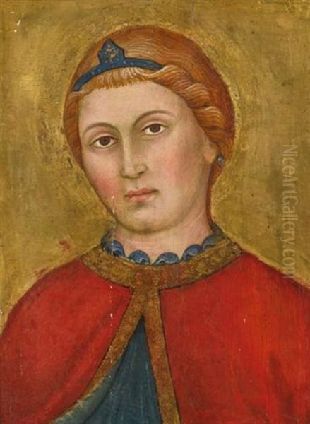 Head Of An Angel Oil Painting by Taddeo Di Bartolo