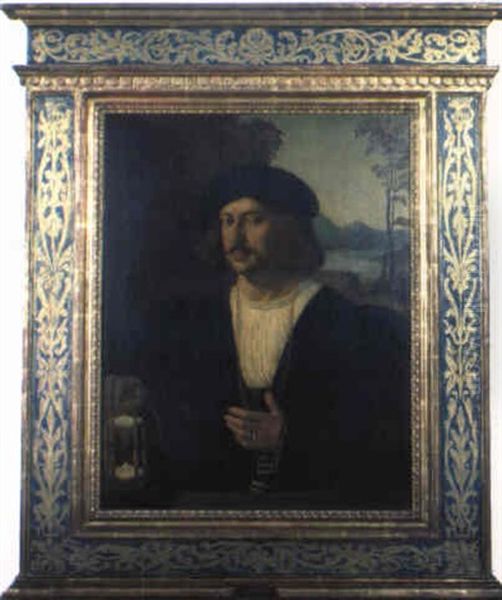 Retrato De Hombre Con Reloj De Arena Oil Painting by (Veneto) Bartolommeo