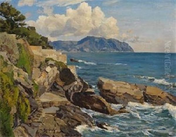 Kustenlandschaft Oil Painting by Wilhelm Bartsch