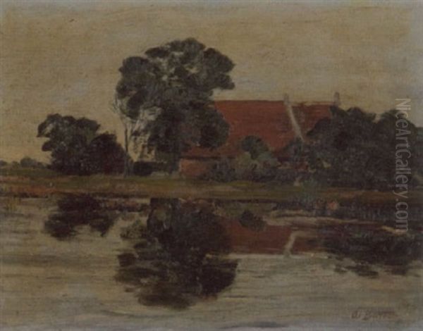 Gehoft An Der Hamme Oil Painting by Wilhelm Bartsch