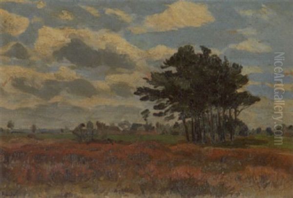 Worpswede, Porstblute Oil Painting by Wilhelm Bartsch