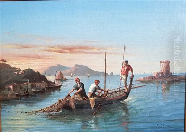 Marina Di Capri Oil Painting by Pietro Barucci