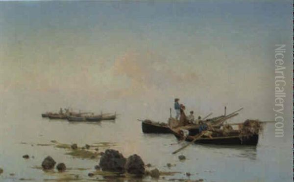 Pescatori Oil Painting by Pietro Barucci