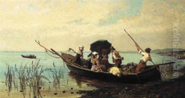 The Boating Party Oil Painting by Pietro Barucci