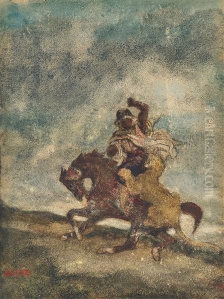 Chien Braque A L'arret Oil Painting by Antoine-louis Barye