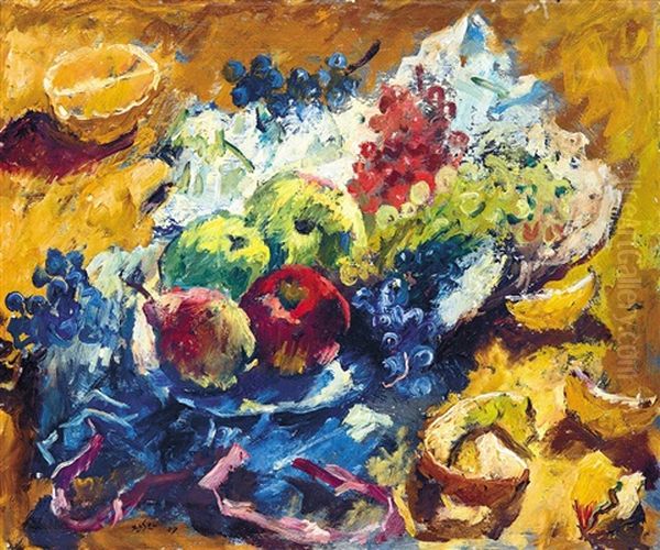 Still-life With Fruits Oil Painting by Andor Basch