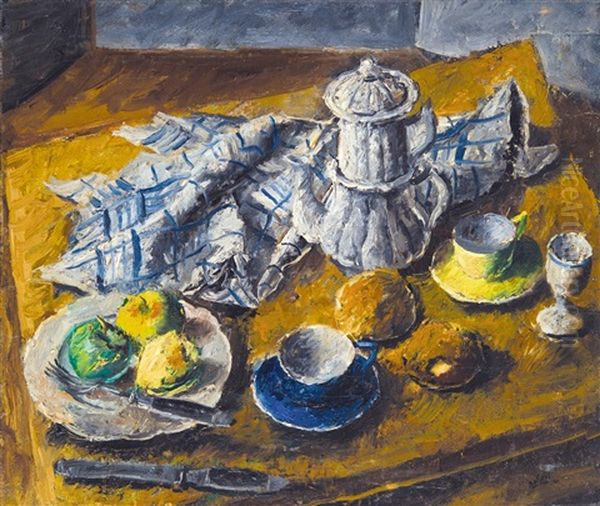 Still Life With Coffee Pot Oil Painting by Andor Basch