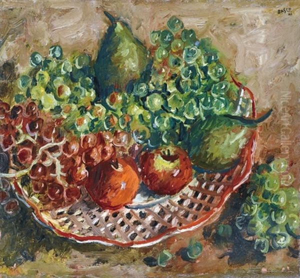 Autumn Still Life With Fruits Oil Painting by Andor Basch