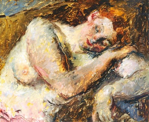 Dormant Woman Oil Painting by Andor Basch