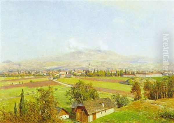 Blick Auf Klagenfurt Oil Painting by Emanuel Baschny