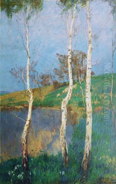 Springtime Oil Painting by Heinrich Basedow