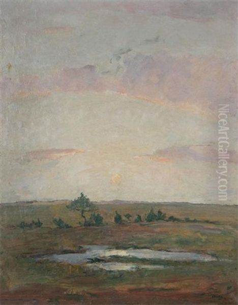 La Fagne Au Coucher De Soleil by Richard Baseleer