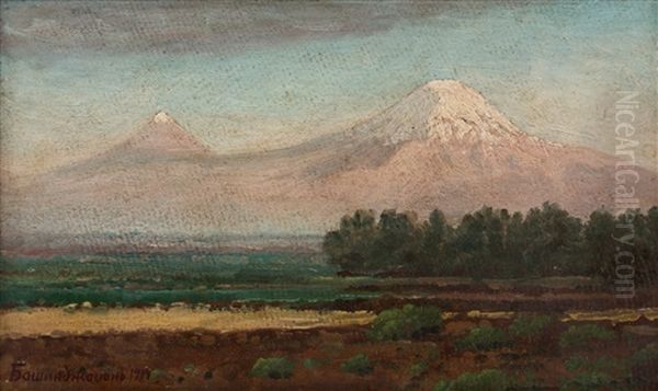 Mount Ararat Oil Painting by Gevorg Bashindzhagyan