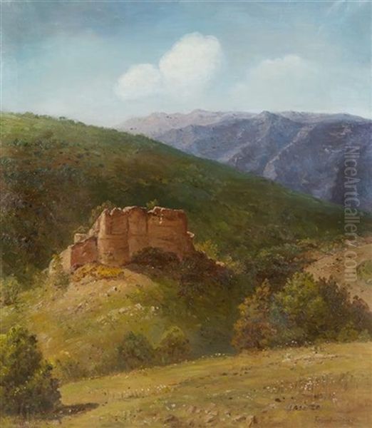 Fortress Ani Oil Painting by Georgi Zakharovich Bashinzhagyan