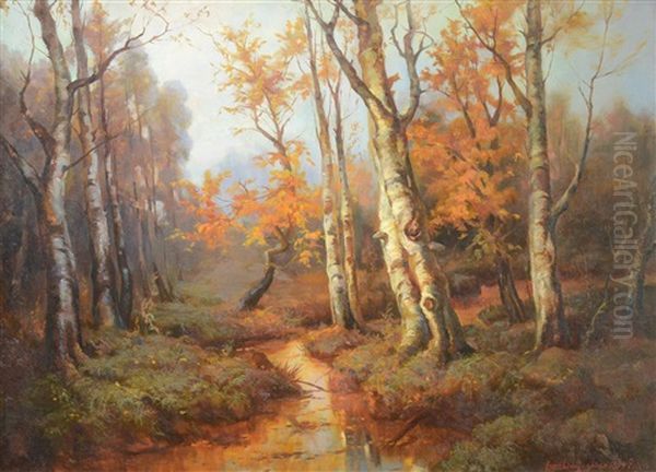 Autumn Landscape by Georgi Zakharovich Bashinzhagyan