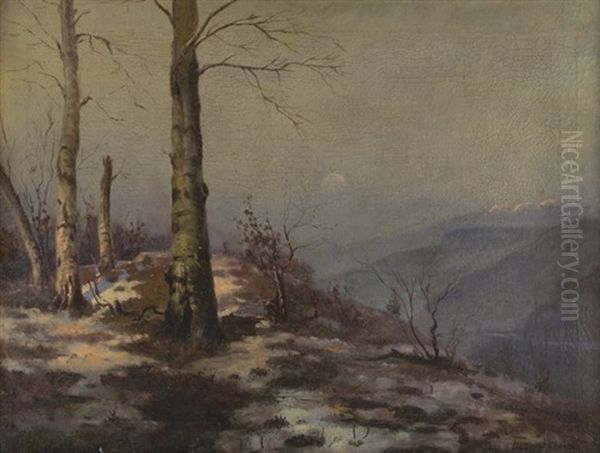 Early Spring In Caucasus Oil Painting by Georgi Zakharovich Bashinzhagyan