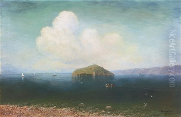 Green Island Oil Painting by Georgi Zakharovich Bashinzhagyan