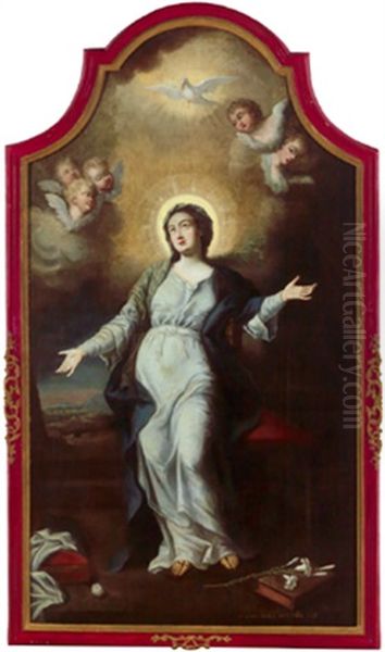 La Immacolata Oil Painting by Giovan Battista Francesco Basile