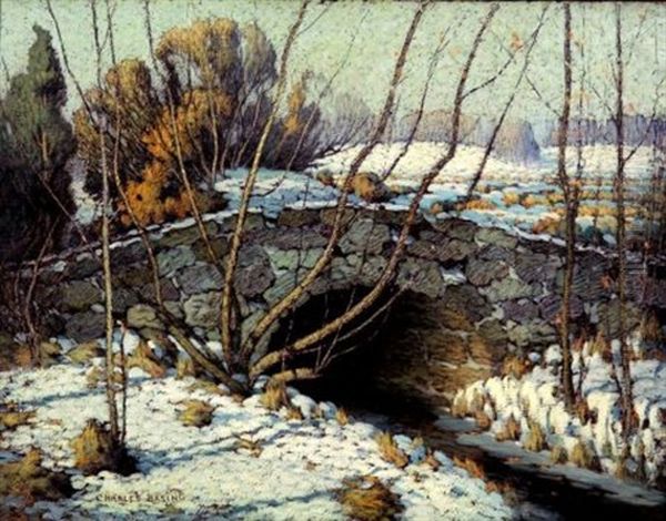 Bridge Over The Stream Oil Painting by Charles Basing