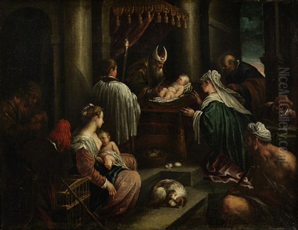 The Presentation In The Temple Oil Painting by Francesco Bassano the Younger