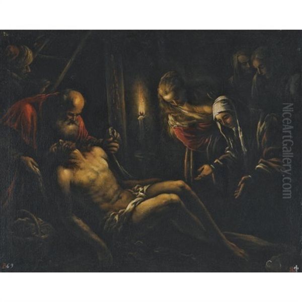 The Lamentation Oil Painting by Francesco Bassano the Younger