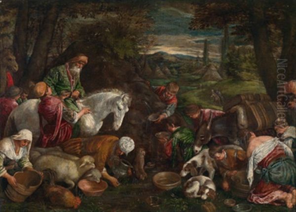 Die Verteilung Des Wassers Oil Painting by Francesco Bassano the Younger