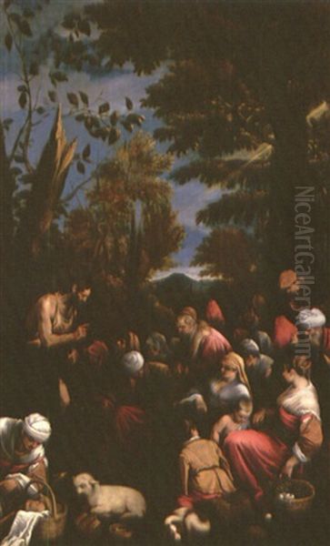 La Predica Del Battista Oil Painting by Francesco Bassano the Younger