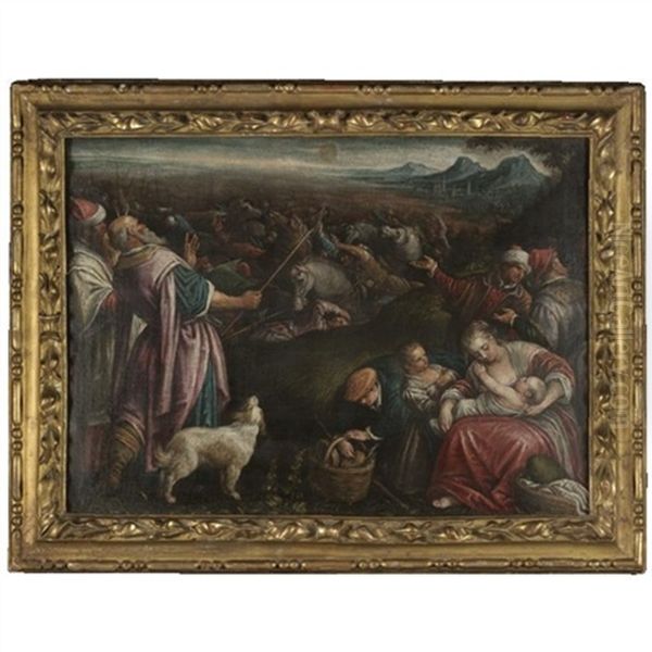 The Crossing Of The Red Sea by Francesco Bassano the Younger