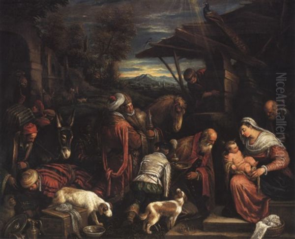 Adorazione Dei Magi Oil Painting by Francesco Bassano the Younger