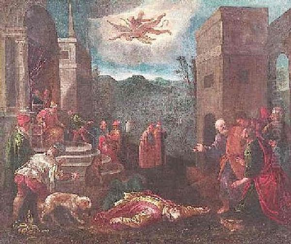 Biblische Szene Oil Painting by Francesco Bassano the Younger