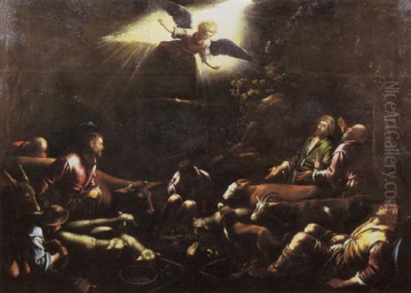 The Annunciation To The Shepherds Oil Painting by Francesco Bassano the Younger