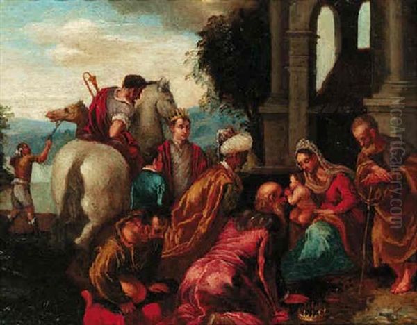 The Adoration Of The Magi Oil Painting by Francesco Bassano the Younger