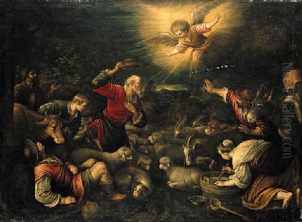 The Annunciation To The Shepherds Oil Painting by Francesco Bassano the Younger