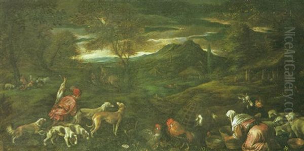 An Allegory Of Spring Oil Painting by Francesco Bassano the Younger