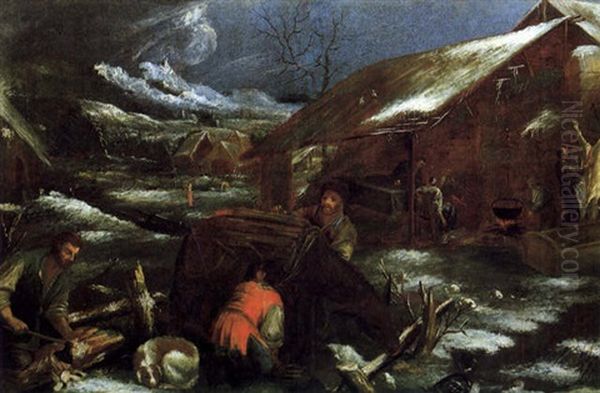 Allegorie Des Winters Oil Painting by Francesco Bassano the Younger