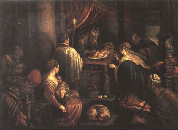 The Adoration Of The Shepherds Oil Painting by Francesco Bassano the Younger