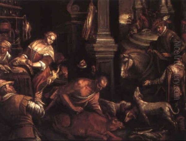 Return Of The Prodigal Son Oil Painting by Francesco Bassano the Younger