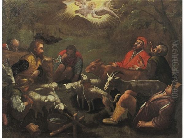 Annunciazione Ai Pastori Oil Painting by Francesco Bassano