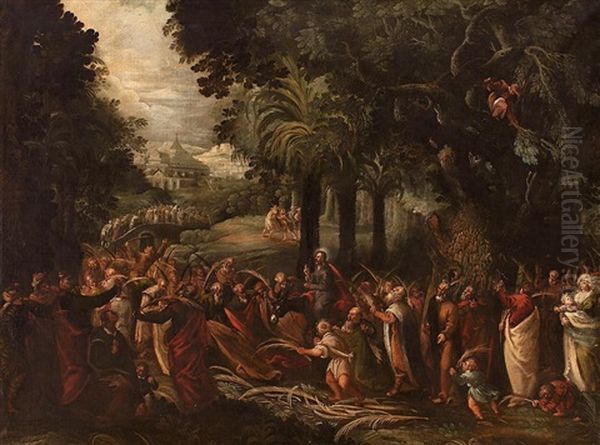 Entrada De Cristo En Jerusalen Oil Painting by Francesco Bassano